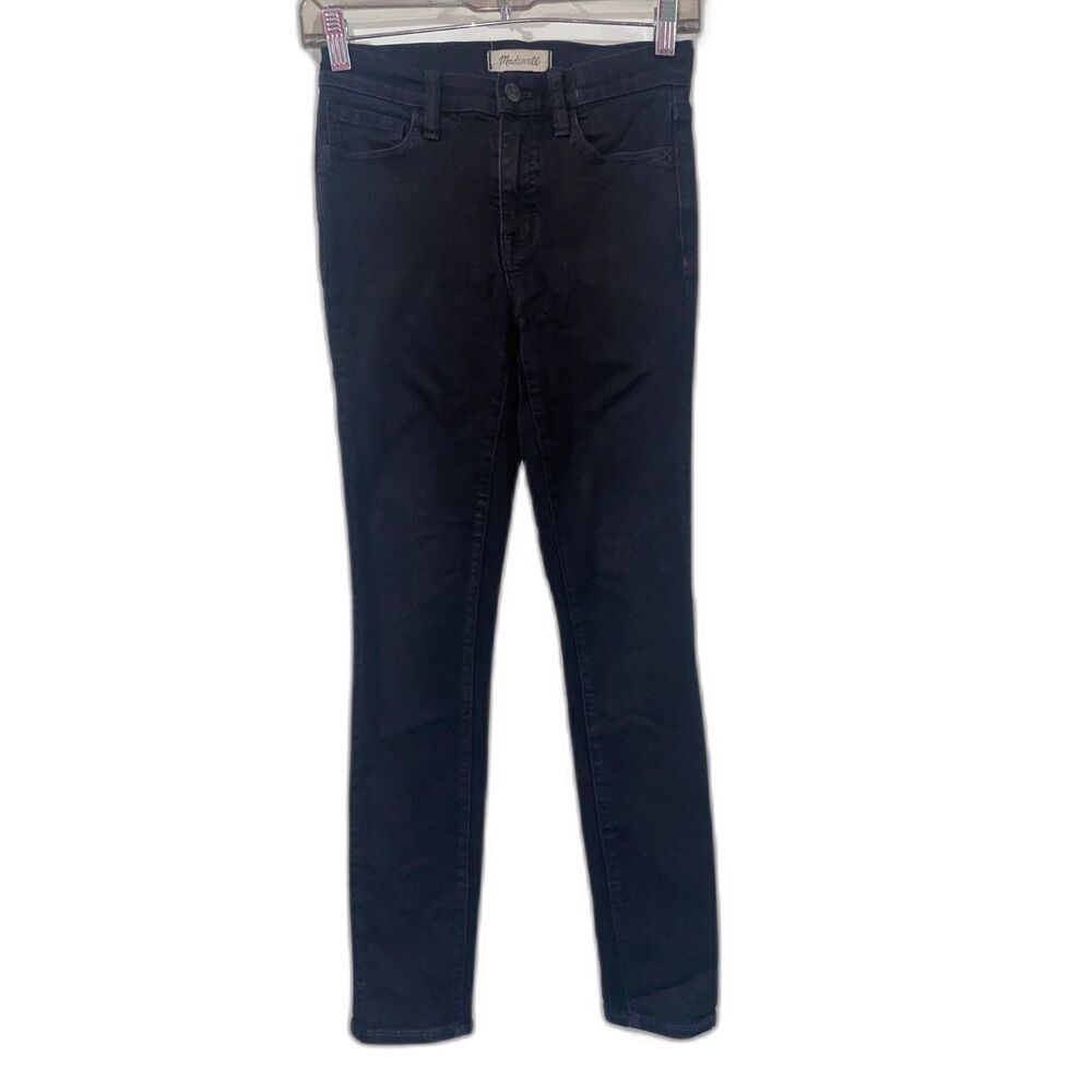 Madewell Womens Bennett Black Denim Roadtripper Jeans Skinny Size 24 G7392